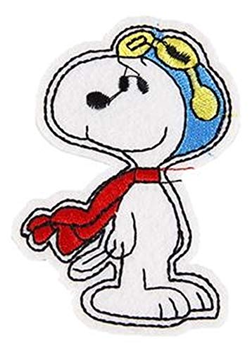 Snoopys Cartoon Dog Pilot Costume 3 Inches Tall Embroidered Patch