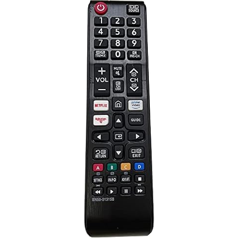 New Replacement Remote Control BN59-01315B for Samsung Smart TV LCD LED QLED for 2021/20/19/18/17 QLED TVs Models with Netflix/Rakute TV/Prime Video buttons- No setting required Cover
