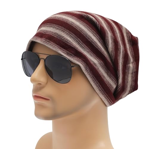 Image of ZLYC Cotton Thin Slouchy Beanie Hat for Men Women Fashion Soft Stretch Knit Skull Cap