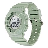 Estuche de resina de 40 mm que combina estilos deportivos y casuales, lente acrílica altamente transparente y pantalla digital grande, para que pueda ver la semana, fecha, hora de manera clara e intuitiva.