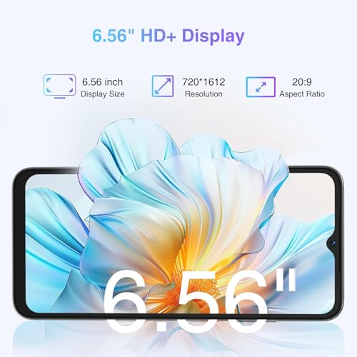 DOOGEE-Phone-N55-Android-14-Mobile-Phone2024-128GB-ROM1TB-TF-90Hz-656-HD-Waterdrop-Screen-5150mAh-Octa-Core-13MP8MP-4G-Dual-SIM-Free-Unlocked-OTG-Protective-Case-Black - Izzgadgets.com