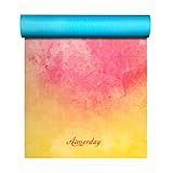 Aimerday Premium Print Yoga Mat for Women Non Slip Exercise Mat with Carrying Strap & Mat Bag, 1/4"