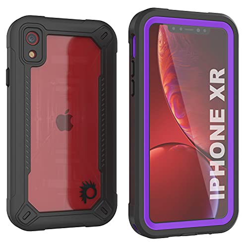 Punkcase Funda impermeable para iPhone XR [Maximus Series] [Slim Fit] [Certificado IP68] [Resistente a los golpes] Cubierta de armadura transparente con protector de pantalla | Máxima protección para