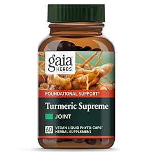 Gaia Herbs, Turmeric Supreme Joint, Turmeric Curcumin Supplement, Supports Joint Health & Mobility, Relieves Occasional…