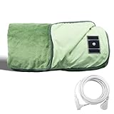 LAXVAPIU Grounding Blanket Earth Connected Throw Silver Fiber Grounded Lap Blanket for Bed Sofa Chair with 15ft Cord (50'x60',Green)