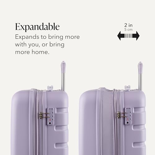 Image of SWISSGEAR Signature Hardside Expandable Carry-On Spinner Luggage, ABS Construction, TSA-Friendly Lock, and Built-In Cupholder, Evening Haze, 19-Inch