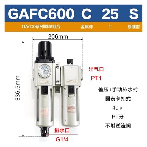 Filtre duplex GAFC600C20S double filtration industrielle compacte pour fluides