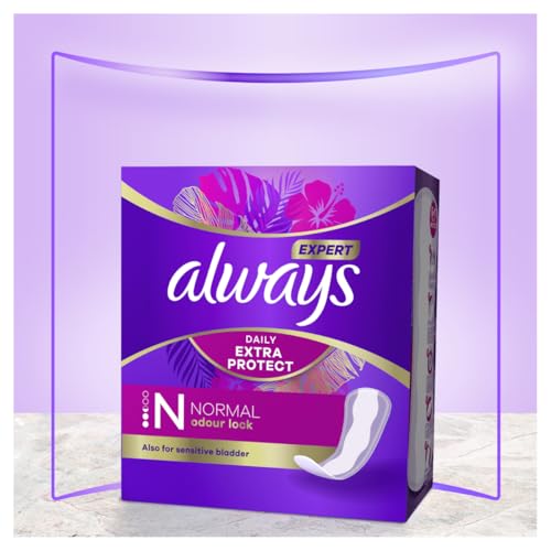 Always Expert Daily Extra Protection Normal Slipeinlagen 64 Stück, Geruchsneutralisierend, Auch Bei Ersten Anzeichen Von Blasenschwäche