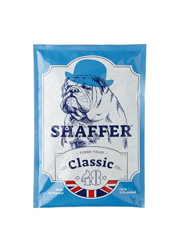 Shaffer Classic 48 Turbo Yeast Made in England Up to 21% Alcohol High Alcohol 21% Homebrew Vodka Spirits Wine Cider