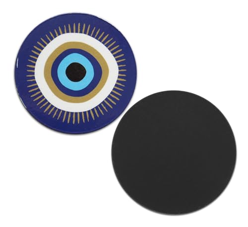 Set de 15 imanes decorativos Ojo Turco Azul redondo miniatura 3