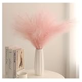 KAJIMEIYO Pampas Artificiales Rosas, Pampas para Comedor, Cocina, Sala de Estar, decoración del hogar, decoración de Boda, decoración de Fiesta, decoración Bohemia 5pcs Rosa