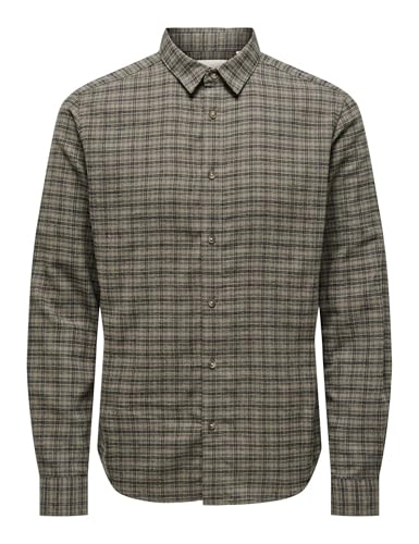 Chemise à carreaux homme Only & Sons Onsgudmund Ls infroissable et confortable