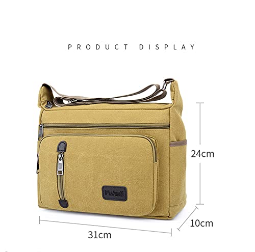 Hbags Bolsas de Ombro Unissex de Lona Bolsa Transversal, Azul,
