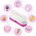 3 w 1 ultradźwiękowe profesjonalne soczewki kontaktowe/okulary/zegarek/biżuteria czyszczenie pralka pudełko okularów, zasilanie bateryjne (kolor: Różowy)