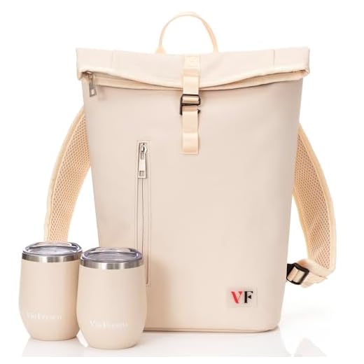 Stylish Two Bottle Rolltop Wine Tote