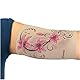 Linphelle Picc Line Mikrofaser Coverpicc - Armkatheter-Abdeckband aus atmungsaktivem Design-Gewebe, Arm Sleeve ideal für PICCs, Blutzuckermessgerät und Tattoo-Abdeckung, Hibiskus, Größe L