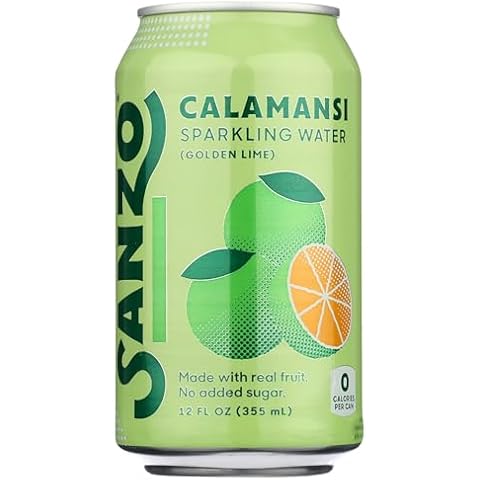 Sanzo Sparkling Water, Calamansi, Made with Real Fruit, No Added Sugar, 12 Fluid Ounce (Pack of 12) Cover