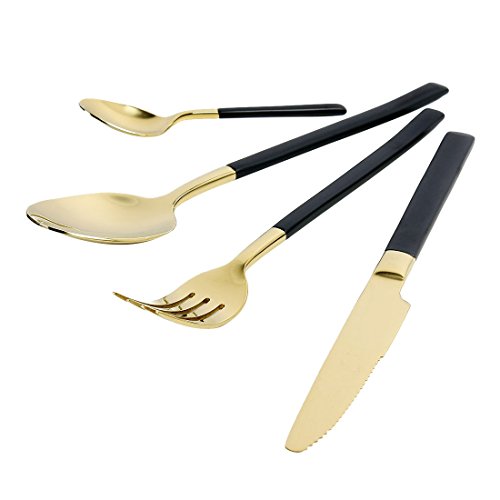 Ruilogod Casa-J 18/10 Stainless Steel Steak Cutlery Set for One - 4 Pieces (ID: E4C 569 AA0 E10 E49)