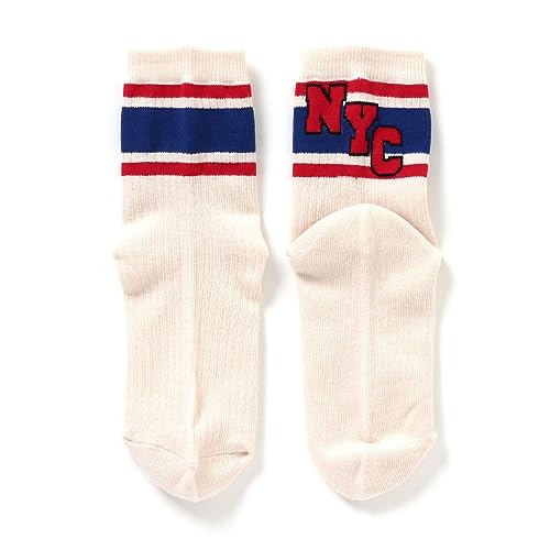 ❤️ Y！さま❤️ ampersand/アンパサンド】カレッジロゴ ライン ソックス(10-12cm オフ
