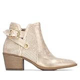 XTI - Botas Camperas Mujer Oro - Calzado Cómodo y Versátil - Moda casual - Modelo 14526505 (Talla 41)