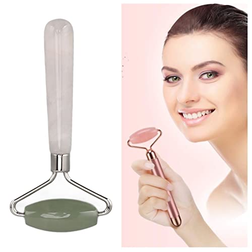 LDAUYZLING Rodillo de Jade hecho a mano para apretar la piel finamente pulido reducir la hinchazón rodillo masajeador facial cuidado de la piel - imagen 5