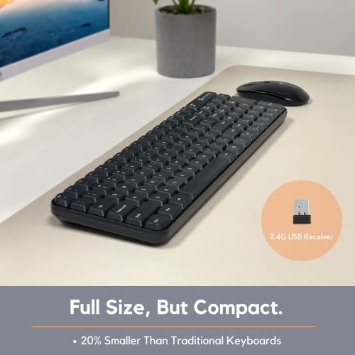 Wireless Keyboard For Laptop Or Desktop, X9 Performance Small Wireless Keyboard With Number Pad - Compact Footprint And Comfortable Typing Computer Keyboard Wireless For Windows Pc Chromebook Surface #TOP1