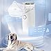 Veterinary Nebulizer, Pet Portable Nebulizer, Microgrid Nebuliser Equipment with 2 Silicone Masks, Compressor Nebuliser for Breathing Problems, for Cats, Dogs,Animal Use
