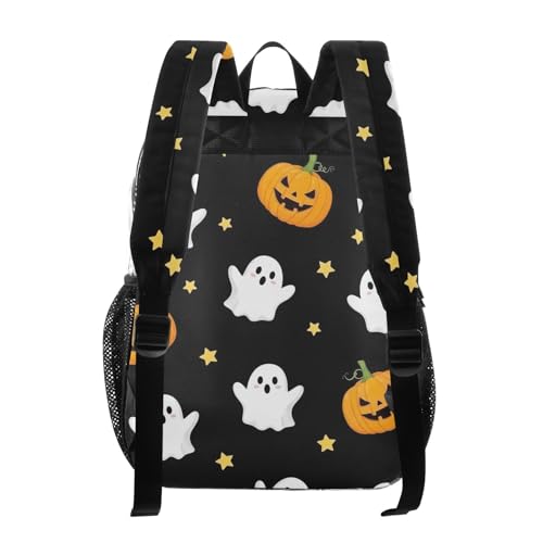 Travel Clear Bags for Women Boys Backpacks for Girls Approved Transparent Bag Cute White Ghosts Halloween Black3