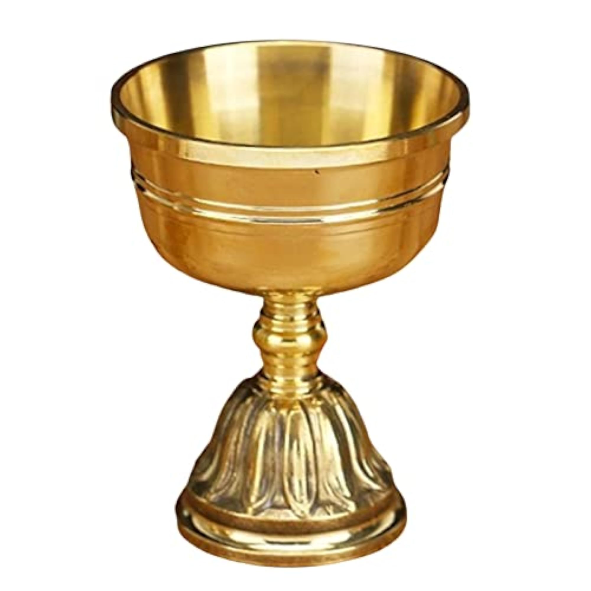 Embossed Candle Holder Brass Candle Cup for Table Centerpieces