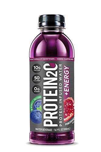 Protein2o Plus Energy Protein Infused Water, Whey Protein Isolate, Pomegranate Blueberry, 16.9 oz (12 pack)