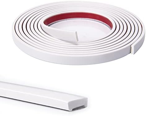 Art3d 10 Ft Peel and Stick Flexible Vinyl Molding Trim for Wall Tile Edges, Kitchen backsplash, Mirrior Frame in White