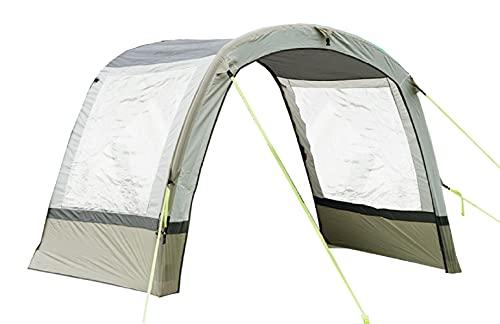 OLPRO Cocoon Breeze Inflatable Campervan Awning Extension Sage & Chalk - Pre 2022 Air Beam, extra storage room, undercover dining area, 350cm wide x 180cm long