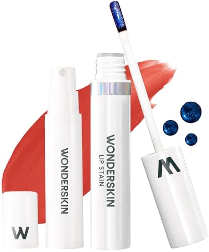 Wonderskin Wonder Blading Lip Stain Peel Off and Reveal Kit - Long Lasting, Waterproof Pink Lip Tint, Transfer Proof Natural Lip Stain Kit (Glamorous)