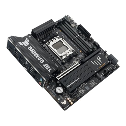 Image of TUF Gaming B850M-PLUS WIFI7 AMD B850 mATX Motherboard, 14+2+1 80A DrMOS Power Stages, DDR5, PCIe 5.0, 3X M.2 Slots, WiFi 7, 2.5Gb Ethernet, DisplayPort, HDMI, Rear USB-C 20Gbps and Front USB-C 10Gbps