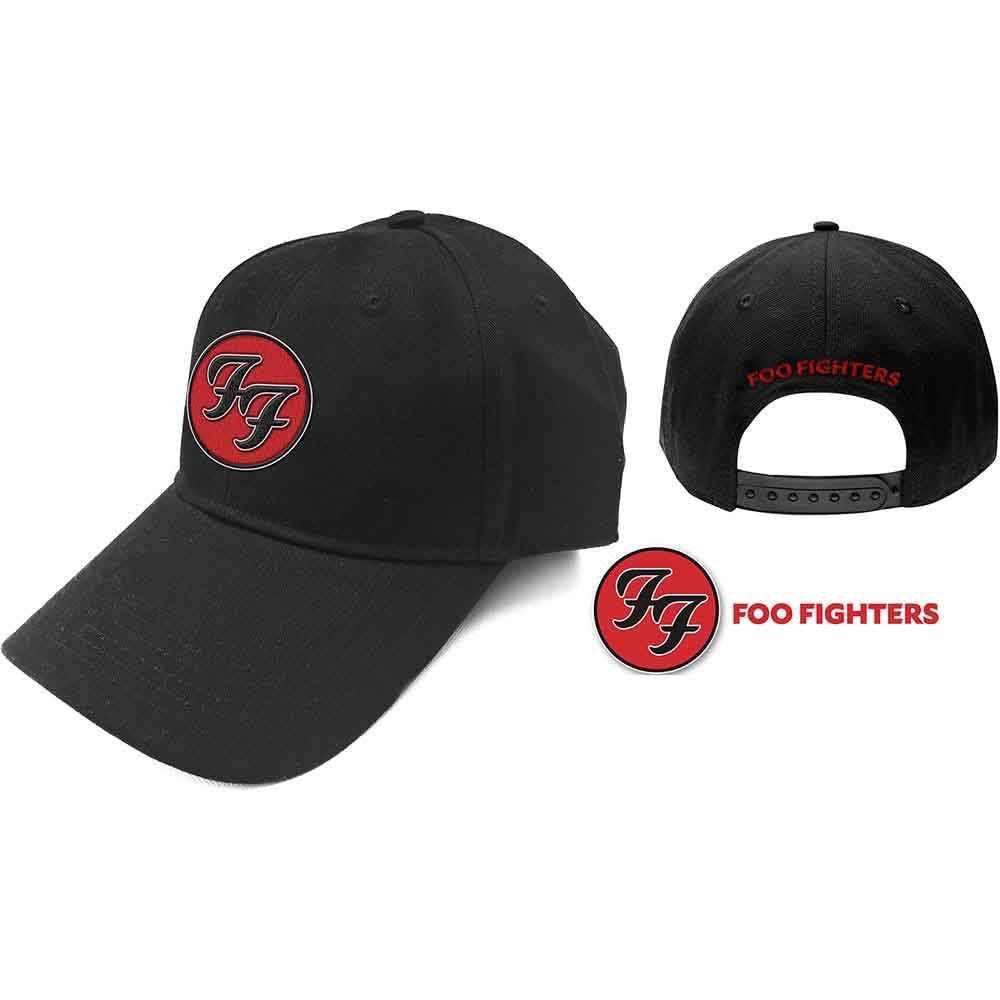 Foo Fighters Baseball Cap FF Band Logo Nue offiziell Schwarz Unisex One Size