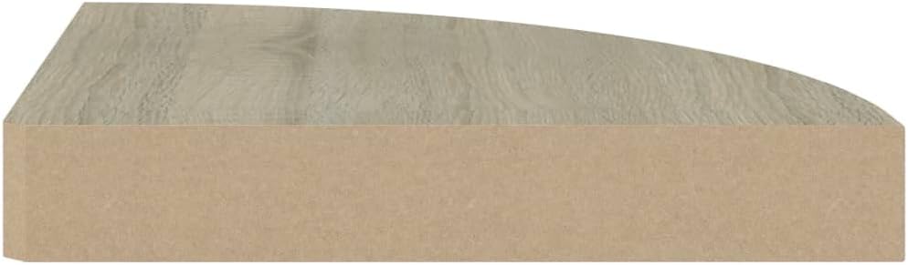 Modern Floating Corner Shelf,Floating Shelve Decorative Wall Mounted Shelf ​Display Storage Rack Organizer for Bathroom Bedroom Kitchen Living Room,Oak 9.8"x9.8"x1.5" MDF