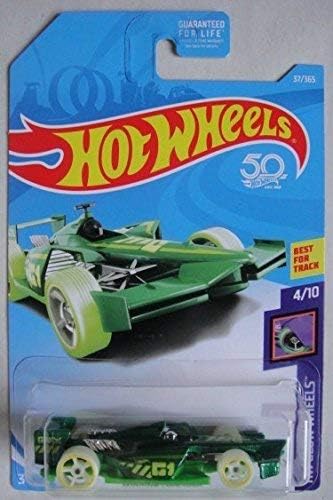 HOT WHEELS GLOW WHEELS 4/10, GREEN WINNING FORMULA 37/365 50TH ANNIVERSARY