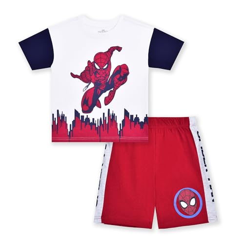 Image of Marvel Spider-Man Boys 2 Piece Short Sleeve T-Shirt and Shorts Set for Toddlers