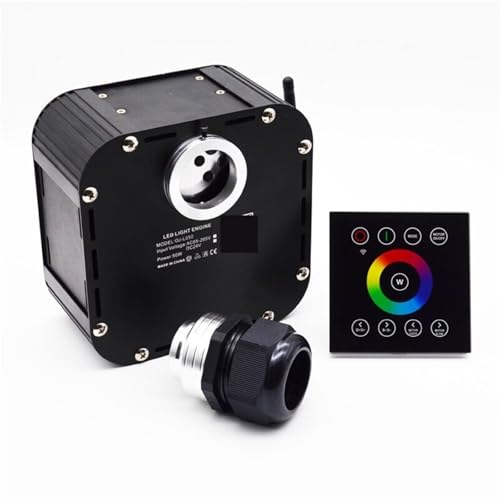 BAFEIYA Luz de Techo LED de Fibra óptica con Motor de Estrella RGBW de 50 W y 4 velocidades, Control por aplicación for teléfono Inteligente, iluminación DIY Multicolor(with Sound Cntr)