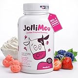 JolliMoo Lactase Enzyme Gummies 9000+ FCC 60 Count – Digestive Enzyme Supplement for Dairy Foods, Chewable Lactase Support, Vegan, Kosher, Made in USA | Moozyme™