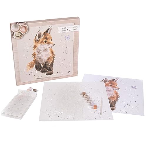 Pintura de zorro por números kit de lienzo para pintar cuadros de animales con pincel y acrílico 1