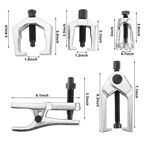 Btshub 5-In-1 Ball Joint Separator, Pitman Arm Puller, Tie Rod End Tool, Front End Service Tool Set #TOP2