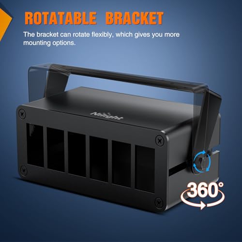 Image of Nilight 6 Gang Rocker Switch Box Detachable Housing 6 Holes Aluminum Panel