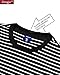 Zengjo Long Sleeve Striped Shirt(XL,Black&White Narrow)