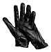 Genuine Sheepskin Leather Gloves for Men - Black Unlined Men's Leather Gloves – Dress Driving Gloves for Car Driving, Bike Riding (Medium Size)