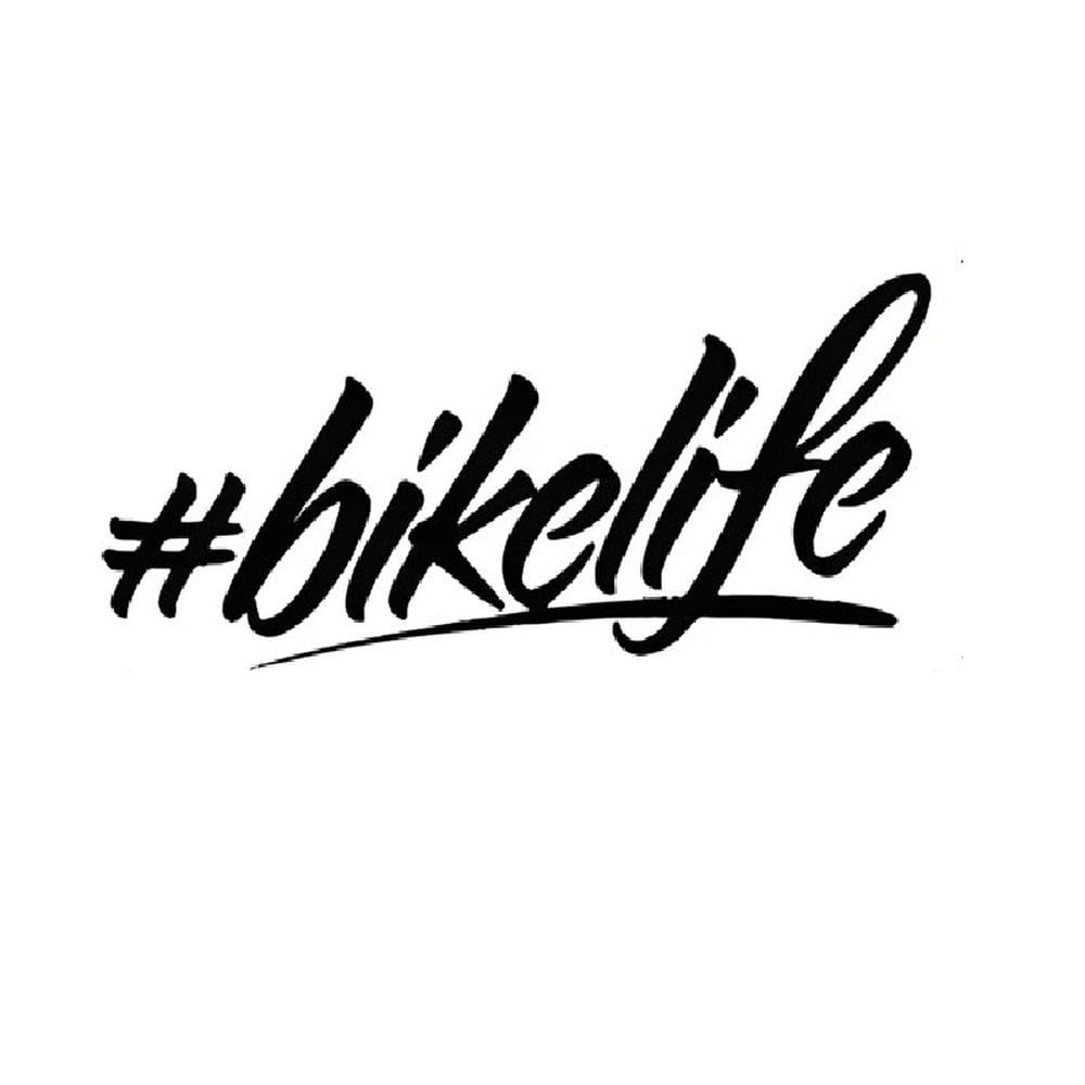 Bertdcx Black Auto Accessory Bikelife Car Stickers Decals Helmet Windows Laptop Sticker Creative Decal Windshield Decoration Vinyl(Black)