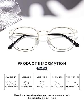 Lunettes Anti-Lumière Bleue Cyxus Monture Carrée Métal - Protection Yeux Hommes Femmes