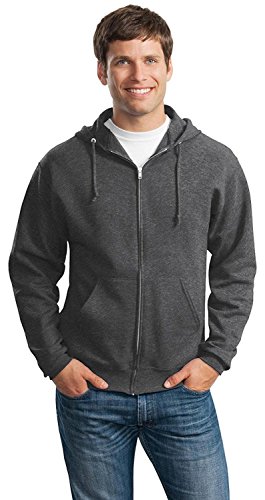 Sudadera negra Jerzees NuBlend con capucha para protegerte del frío del invierno