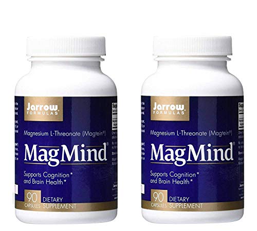 Jarrow Formulas MagMind Magnesium L-Threonate as a Dietary Supplement (90 Capsules) Pack of 2