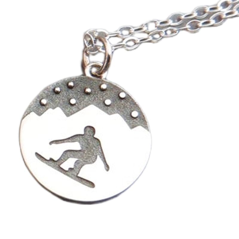 Collier de snowboarder en argent parfait pour vos sorties en station de ski